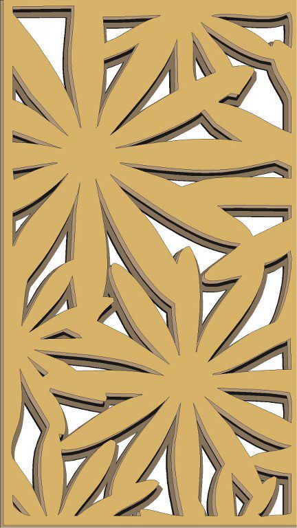 طرح الگوی حفاظ پنجره برای برش لیزری - window grill pattern for laser cutting 77 ve - برای دستگاه CNC چوب و لیزر (سی ان سی)