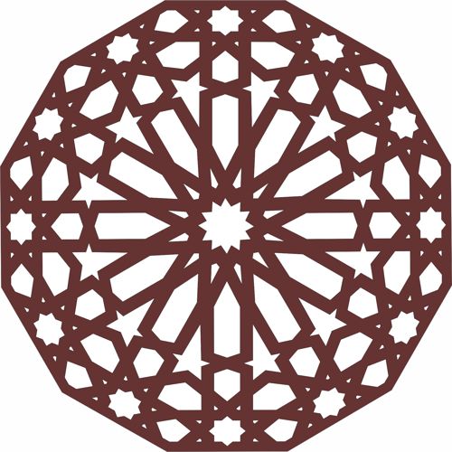 طرح پنجره حفره گرد برای برش لیزری - window grill round design for laser cutting - برای دستگاه CNC چوب و لیزر (سی ان سی)