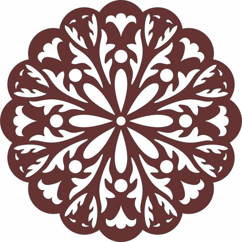 طرح پنجره گریل دور پنل برای برش لیزری - window grill round panel for laser cut ve - برای دستگاه CNC چوب و لیزر (سی ان سی)