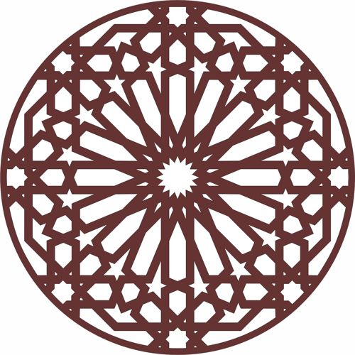 طرح الگوی گرد پنجره حفاظتی برای برش لیزری - window grill round pattern for laser cut ve - برای دستگاه CNC چوب و لیزر (سی ان سی)