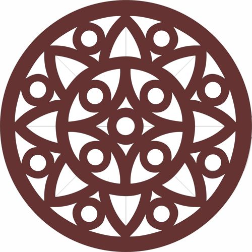 طرح پنجره حفاظتی گرد درز برای برش لیزری - window grill round seamless design for laser cutting - برای دستگاه CNC چوب و لیزر (سی ان سی)