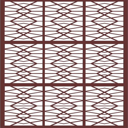 طرح یکپارچه حفاظ پنجره برای برش لیزری - window grill seamless design for laser cutting - برای دستگاه CNC چوب و لیزر (سی ان سی)