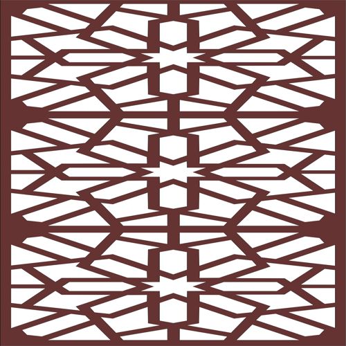 طرح پنل یکپارچه پنجره گریل برای برش لیزری - window grill seamless panel for laser cut ve - برای دستگاه CNC چوب و لیزر (سی ان سی)
