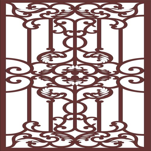 طرح گرد پنجره جلی برای برش لیزری - window jali round design for laser cut ve - برای دستگاه CNC چوب و لیزر (سی ان سی)