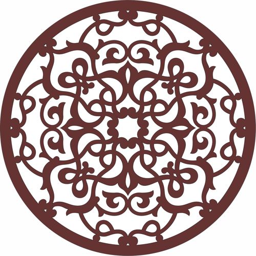 طرح دایره ای شبکه ای پنجره برای برش لیزری - window lattice circular design for laser cut ve - برای دستگاه CNC چوب و لیزر (سی ان سی)
