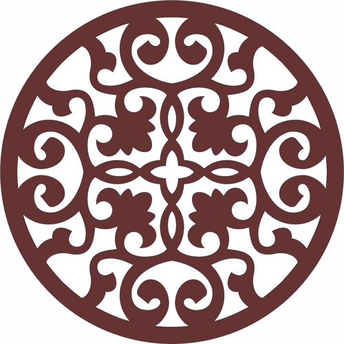 طرح پنجره شبکه‌ای دایره درز برای برش لیزری - window lattice circular seamless design for laser cut ve - برای دستگاه CNC چوب و لیزر (سی ان سی)