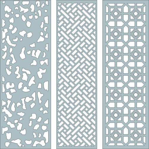 طرح‌های پنجره مشبک درز برای برش لیزری روکش - window lattice seamless screen designs for laser cut ve - برای دستگاه CNC چوب و لیزر (سی ان سی)