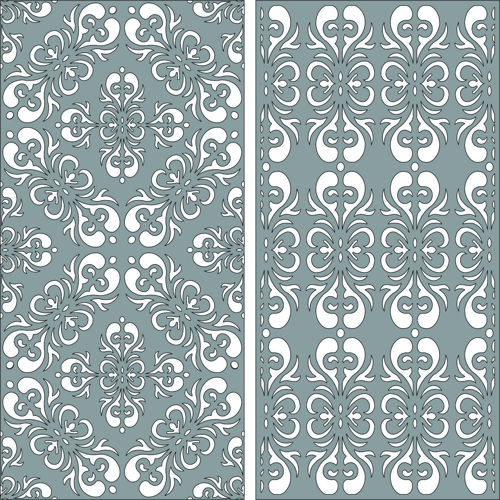 طرح‌های پنجره شبکه‌ای درز برای برش لیزری - window lattice seamless screen designs set for laser cut ve - برای دستگاه CNC چوب و لیزر (سی ان سی)