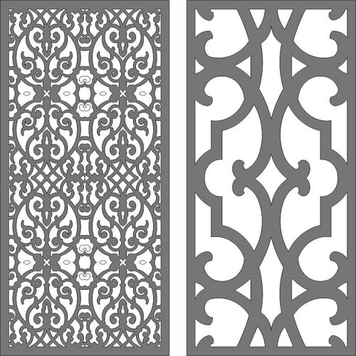 طرح توری پنجره گلدار طرح درز برش لیزر cnc - window screen floral seamless design cnc laser cutting - برای دستگاه CNC چوب و لیزر (سی ان سی)