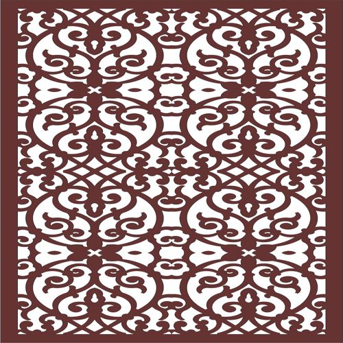 طرح صفحه پنجره گلدار درز پانل cnc برش لیزر - window screen floral seamless panel cnc laser cutting - برای دستگاه CNC چوب و لیزر (سی ان سی)