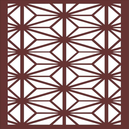 طرح گل یکپارچه گلدار لیزر cnc - window screen floral seamless pattern cnc laser cutting - برای دستگاه CNC چوب و لیزر (سی ان سی)