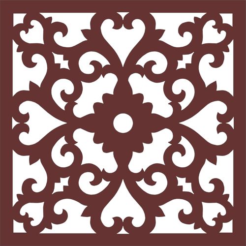 طرح پنجره توری جالی درز جداکننده پنل - window screen jali seamless separator panel - برای دستگاه CNC چوب و لیزر (سی ان سی)