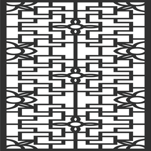 طرح طراحی جداکننده مشبک یکپارچه برای برش لیزری - window screen lattice seamless separator design for laser cut ve - برای دستگاه CNC چوب و لیزر (سی ان سی)