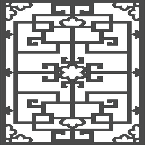 طرح پنجره توری مشبک درز جداکننده - window screen lattice seamless separator - برای دستگاه CNC چوب و لیزر (سی ان سی)