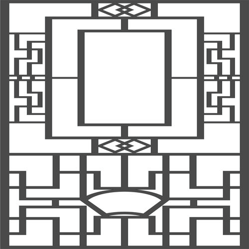 طرح پنجره صفحه شبکه درز جداکننده الگو - window screen lattice seamless separator pattern - برای دستگاه CNC چوب و لیزر (سی ان سی)