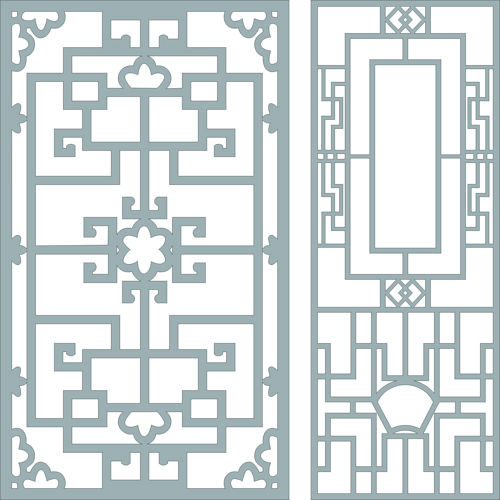 طرح الگوی قلاب مربعی درز برای برش لیزری - window screen lattice seamless square hook pattern for laser cut ve - برای دستگاه CNC چوب و لیزر (سی ان سی)
