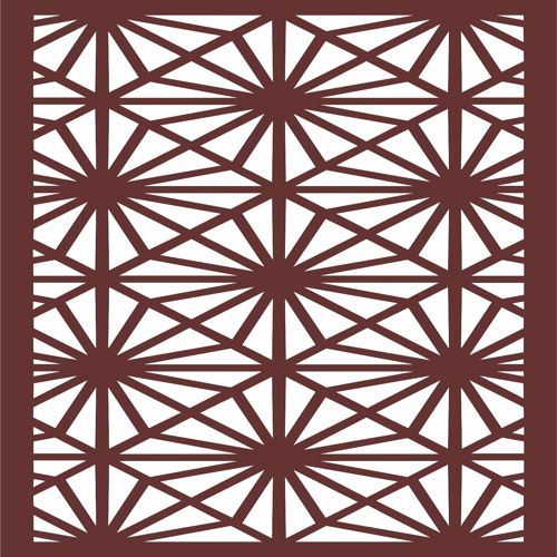 طرح الگوی گلدار یکپارچه برای برش لیزری فر - window screen panel floral seamless pattern for laser cutiing ve - برای دستگاه CNC چوب و لیزر (سی ان سی)