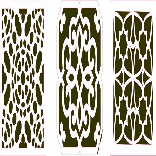 طرح الگوی مجموعه پنجره توری برای برش لیزری - window screen pattern set for laser cutting - برای دستگاه CNC چوب و لیزر (سی ان سی)