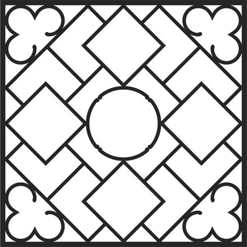 طرح پنجره درز گل صفحه پنل برای برش لیزری - window seamless floral screen panel for laser cutting - برای دستگاه CNC چوب و لیزر (سی ان سی)