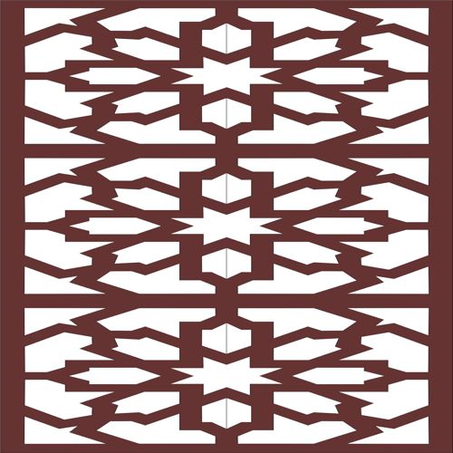 طرح الگوی پنجره درز برای برش لیزری شیشه - window seamless grill pattern for laser cut ve - برای دستگاه CNC چوب و لیزر (سی ان سی)