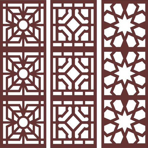 طرح مجموعه صفحه درز پنجره برای برش لیزری - window seamless screen set for laser cutting - برای دستگاه CNC چوب و لیزر (سی ان سی)