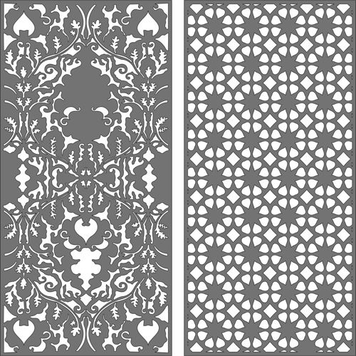 طرح مجموعه طرح‌های جداکننده درز صفحه نمایش ویندوز برای برش لیزری ویروس - windows screen seamless separator designs set for laser cut ve - برای دستگاه CNC چوب و لیزر (سی ان سی)