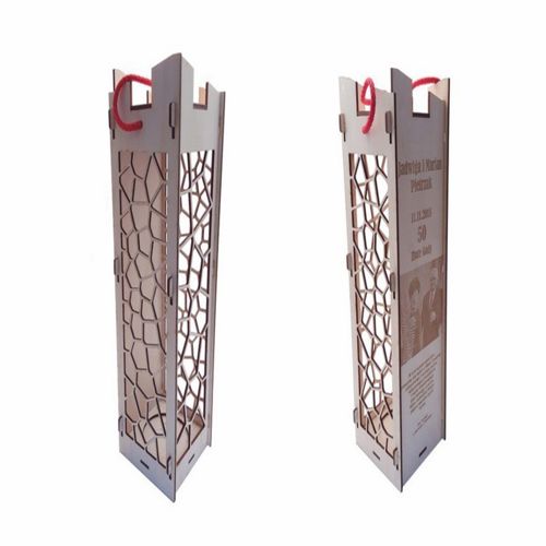 طرح جعبه بطری نوشابه جعبه هدیه - wine bottle box gift box - برای دستگاه CNC چوب و لیزر (سی ان سی)