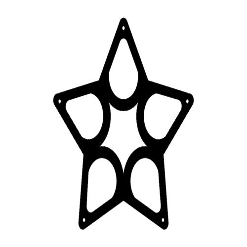 طرح نوشابه قفسه ستاره - wine rack star - برای دستگاه CNC چوب و لیزر (سی ان سی)