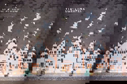 طرح ایده دکوراسیون خانه روستایی زمستانی لیزر - winter village home decor idea laser cut ve - برای دستگاه CNC چوب و لیزر (سی ان سی)