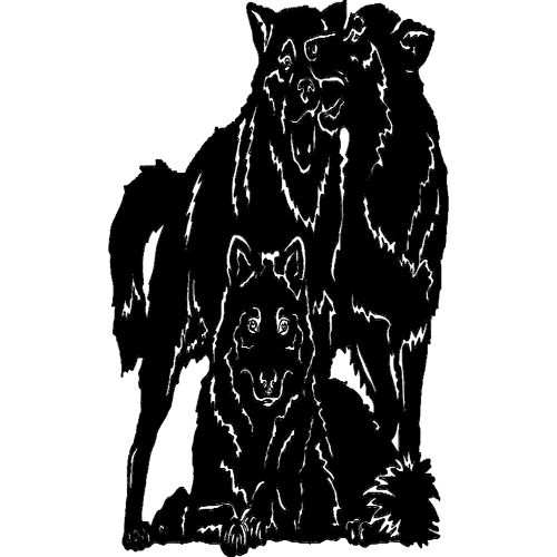 طرح گرگ آزاد - wolves - برای دستگاه CNC چوب و لیزر (سی ان سی)
