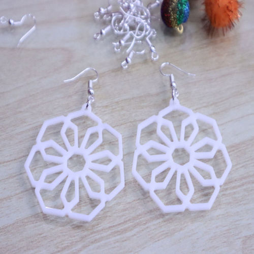 طرح گوشواره اکریلیک زنانه لیزر - women acrylic earrings laser cut - برای دستگاه CNC چوب و لیزر (سی ان سی)