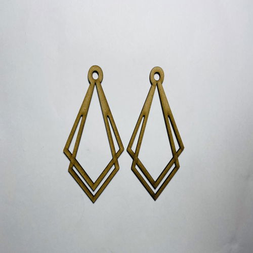 طرح گوشواره آویز چوبی جواهرات لیزر - wood dangle earrings jewelry laser cut - برای دستگاه CNC چوب و لیزر (سی ان سی)