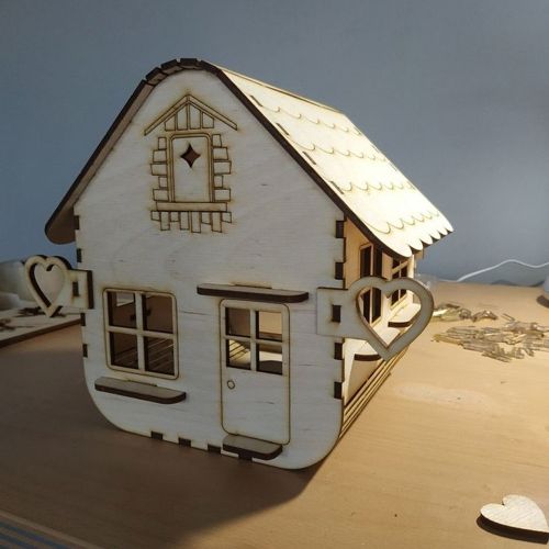 طرح قفس پرنده چوبی تزئینی خانه پرنده لیزر - wooden bird cage decorative bird house laser cut ve - برای دستگاه CNC چوب و لیزر (سی ان سی)