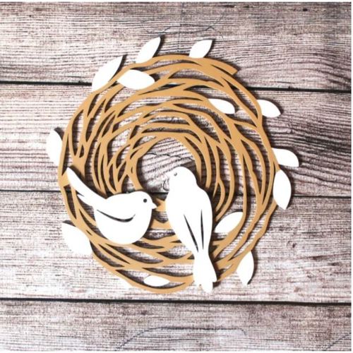طرح wooden-bird-nest-wall-decor-ve