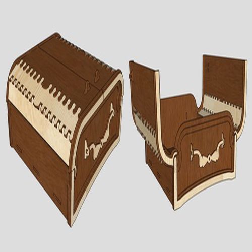 طرح جعبه چوبی برای برش لیزری - wooden box for laser cut ve - برای دستگاه CNC چوب و لیزر (سی ان سی)