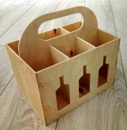 طرح جعبه چوبی شش برای نوشابه برای برش لیزر cnc - wooden box six for wine for laser cut cnc - برای دستگاه CNC چوب و لیزر (سی ان سی)