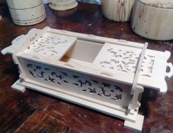 طرح جعبه چوبی با درب کشویی برای برش لیزر cnc - wooden box with sliding lid for laser cut cnc ve - برای دستگاه CNC چوب و لیزر (سی ان سی)
