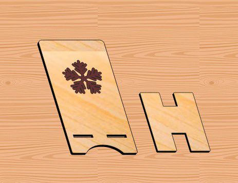 طرح پایه گوشی همراه چوبی طرح دانه برف کریسمس لیزر - wooden cell phone stand christmas snowflakes template laser cut - برای دستگاه CNC چوب و لیزر (سی ان سی)