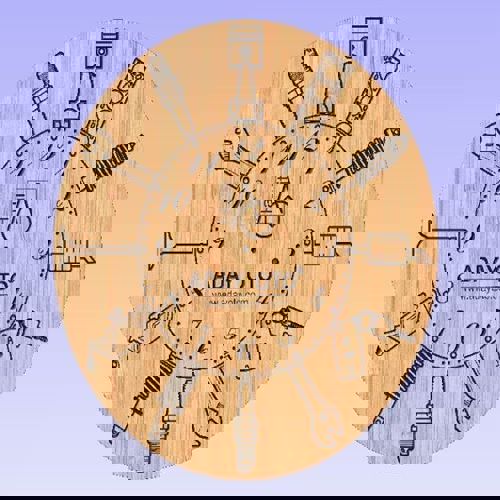 طرح ابزار ساعت چوبی حکاکی - wooden clock tools engraved - برای دستگاه CNC چوب و لیزر (سی ان سی)