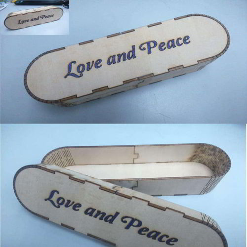 طرح جعبه خودکار اسم سفارشی چوبی لیزر - wooden custom name pen box laser cut - برای دستگاه CNC چوب و لیزر (سی ان سی)