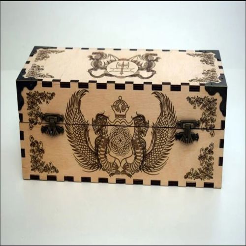 طرح wooden-decor-storage-box-layout-for-laser-cut-ve