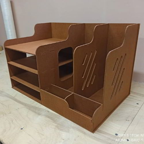 طرح جا قلمی و مداد چوبی لیزری - wooden desk organizer pen and pencil holder laser cut ve - برای دستگاه CNC چوب و لیزر (سی ان سی)