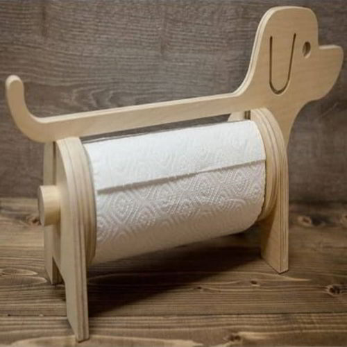 طرح نگهدارنده دستمال کاغذی سگ چوبی سازمان‌دهنده برش لیزری - wooden dog tissue paper holder organizer laser cutting ve - برای دستگاه CNC چوب و لیزر (سی ان سی)