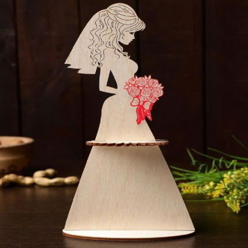 طرح جا دستمال عروسک چوبی برش لیزری - wooden doll napkin holder laser cutting ve - برای دستگاه CNC چوب و لیزر (سی ان سی)