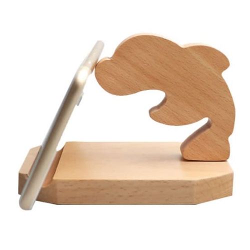 طرح پایه گوشی همراه دلفین چوبی طرح برش لیزری - wooden dolphin mobile phone stand layout laser cut ve - برای دستگاه CNC چوب و لیزر (سی ان سی)