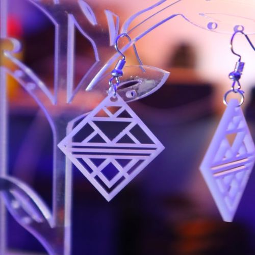 طرح گوشواره چوبی گوشواره اکریلیک الگوی جواهرات برش لیزری - wooden earring design acrylic earring jewelry template laser cut - برای دستگاه CNC چوب و لیزر (سی ان سی)
