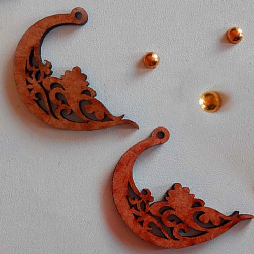 طرح گوشواره چوبی زیبا الگوی جواهرات برش لیزری - wooden earring design beautiful jewelry template laser cut ve - برای دستگاه CNC چوب و لیزر (سی ان سی)