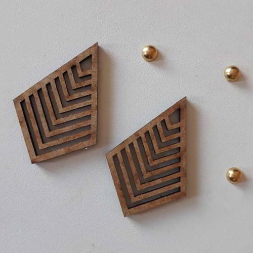 طرح گوشواره چوبی الگوی جواهرات چوبی برش لیزری - wooden earring design wooden jewelry template laser cut ve - برای دستگاه CNC چوب و لیزر (سی ان سی)