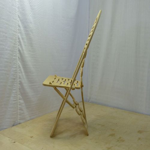 طرح صندلی تاشو چوبی طراحی - wooden folding chair design - برای دستگاه CNC چوب و لیزر (سی ان سی)
