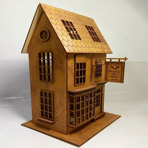 طرح خانه چوبی هری پاتر برای برش لیزری قاب - wooden harry potter house for laser cut ve - برای دستگاه CNC چوب و لیزر (سی ان سی)